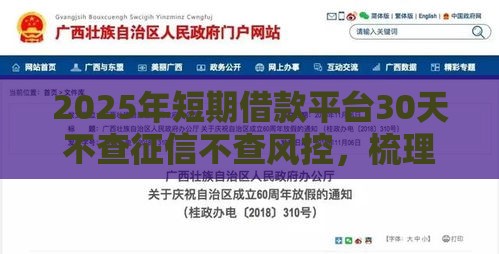 2025年短期借款平台30天不查征信不查风控，梳理5个最新晚上也能秒下款的口子
