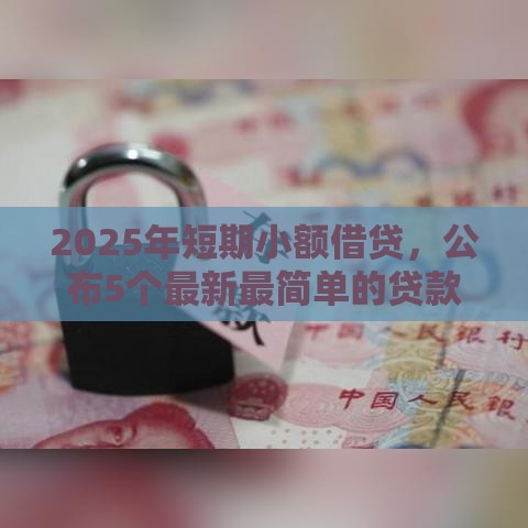 2025年短期小额借贷，公布5个最新最简单的贷款平台