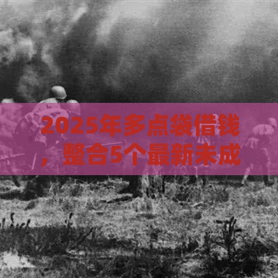 2025年多点袋借钱，整合5个最新未成年借钱平台