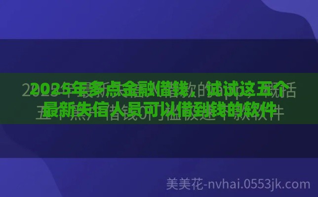 2025年多点金融借钱，试试这五个最新失信人员可以借到钱的软件