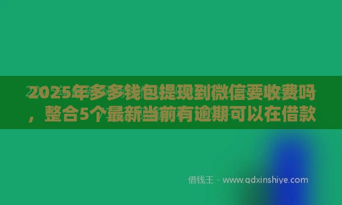 2025年多多钱包提现到微信要收费吗，整合5个最新当前有逾期可以在借款平台借钱