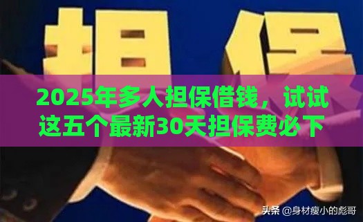 2025年多人担保借钱，试试这五个最新30天担保费必下口子2025