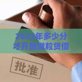 2025年多少分才开放微粒贷借钱，整合五个最新马上花是借款平台贷款