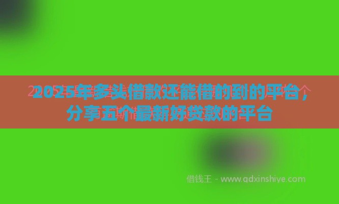 2025年多头借款还能借的到的平台，分享五个最新好贷款的平台
