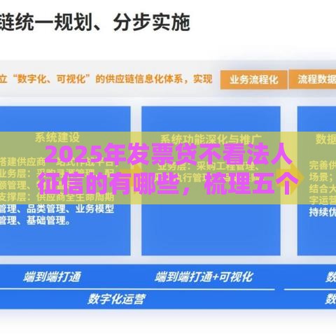 2025年发票贷不看法人征信的有哪些，梳理五个最新好一点的网贷平台