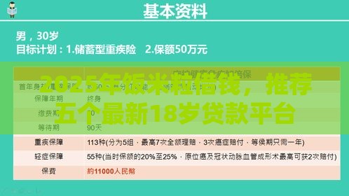 2025年饭米粒借钱，推荐五个最新18岁贷款平台