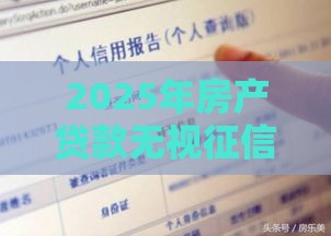 2025年房产贷款无视征信怎么办，分享五个最新十大正规网贷平台