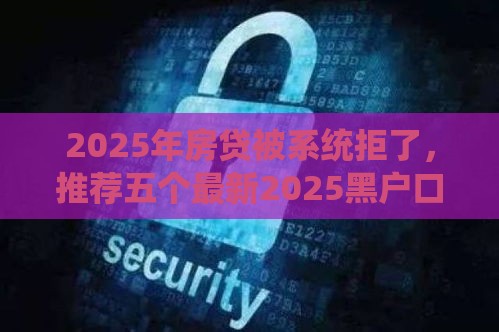 2025年房贷被系统拒了，推荐五个最新2025黑户口子