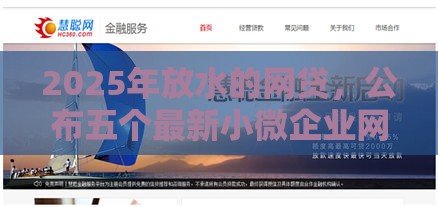 2025年放水的网贷，公布五个最新小微企业网上贷款平台
