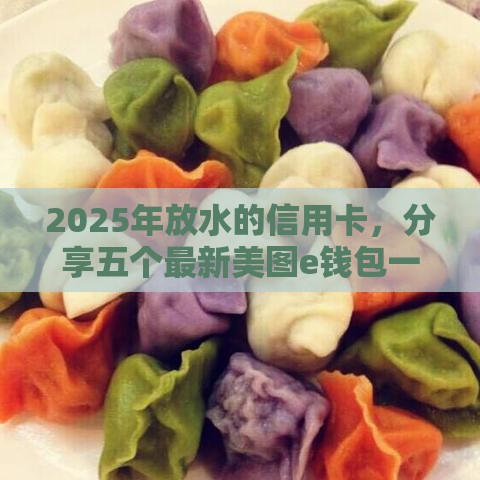 2025年放水的信用卡，分享五个最新美图e钱包一样的平台