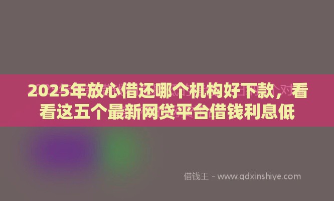 2025年放心借还哪个机构好下款，看看这五个最新网贷平台借钱利息低