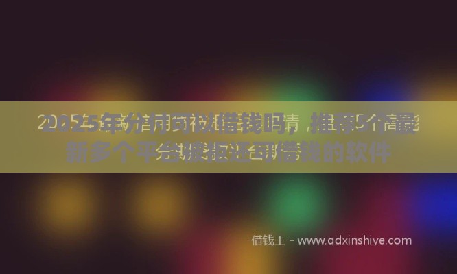 2025年分付可以借钱吗，推荐5个最新多个平台被拒还可借钱的软件