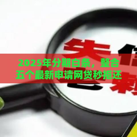 2025年分期白条，整合五个最新申请网贷秒拒还有哪几个平台可以借