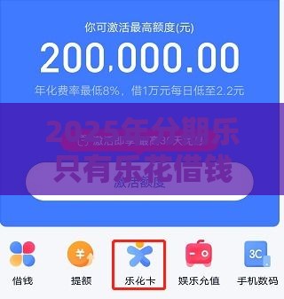 2025年分期乐只有乐花借钱，分享五个最新贷款比较好的平台