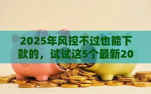 2025年风控不过也能下款的，试试这5个最新2025高炮口子秒下款