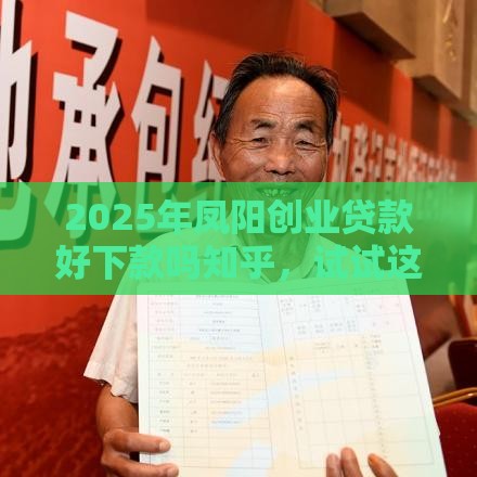 2025年凤阳创业贷款好下款吗知乎，试试这5个最新汽车抵押贷款平台正规