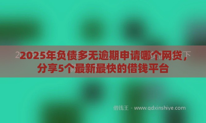 2025年负债多无逾期申请哪个网贷,分享5个最新最快的借钱平台 2025年负债多无逾期申请哪个网贷,分享5个最新最快的借钱平台