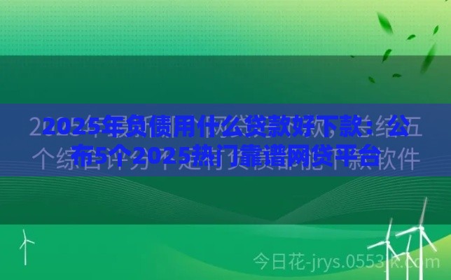 2025年负债用什么贷款好下款：公布5个2025热门靠谱网贷平台