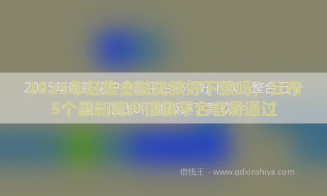 2025年赶集金融贷款好下款吗，公布5个最新花户借款平台容易通过