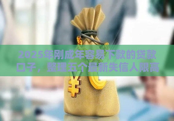 2025年刚成年容易下款的贷款口子，整理五个最新失信人限高网贷口子