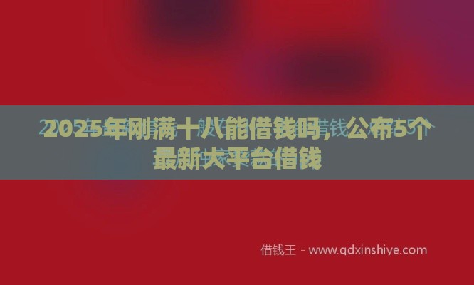 2025年刚满十八能借钱吗，公布5个最新大平台借钱
