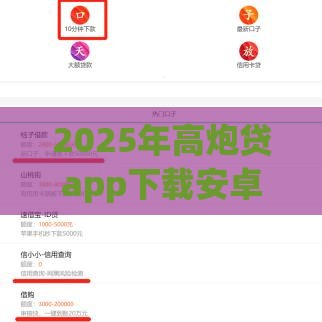 2025年高炮贷app下载安卓手机可以用吗，整合5个最新17岁可以贷款的平台