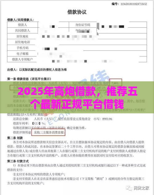 2025年高炮借款，推荐五个最新正规平台借钱