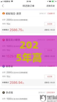 2025年高炮借款，推荐五个最新正规平台借钱