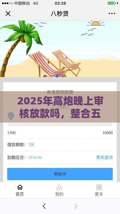 2025年高炮晚上审核放款吗，整合五个最新可以借1000的平台秒下款