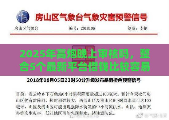 2025年高炮晚上审核吗，整合5个最新平台借钱比较容易