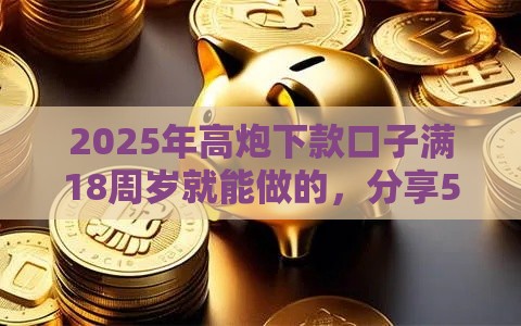 2025年高炮下款口子满18周岁就能做的，分享5个最新网贷容易通过的平台