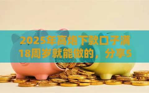2025年高炮下款口子满18周岁就能做的，分享5个最新网贷容易通过的平台