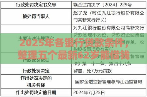 2025年各银行贷款条件，整理五个最新62岁能借钱的平台