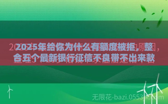 2025年给你为什么有额度被拒，整合五个最新银行征信不良带不出来款还可以贷的平台