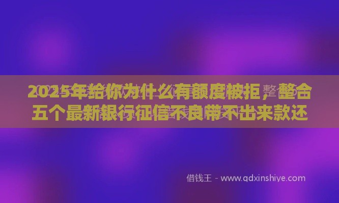 2025年给你为什么有额度被拒，整合五个最新银行征信不良带不出来款还可以贷的平台