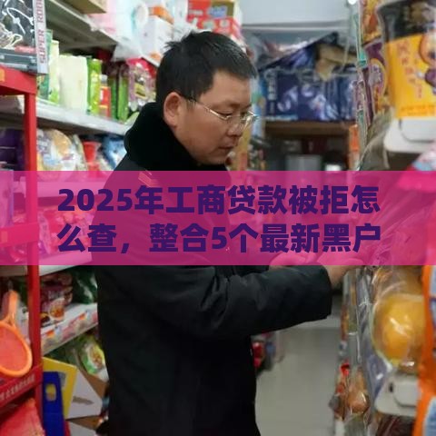 2025年工商贷款被拒怎么查，整合5个最新黑户用借款平台可贷到款