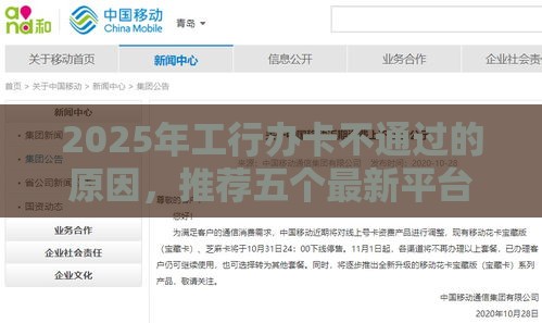 2025年工行办卡不通过的原因，推荐五个最新平台借钱不查征信