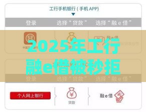 2025年工行融e借被秒拒原因，看看这五个最新那些平台好借钱