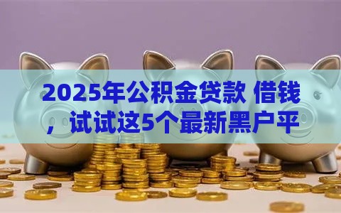 2025年公积金贷款 借钱，试试这5个最新黑户平台能借到钱啊急用