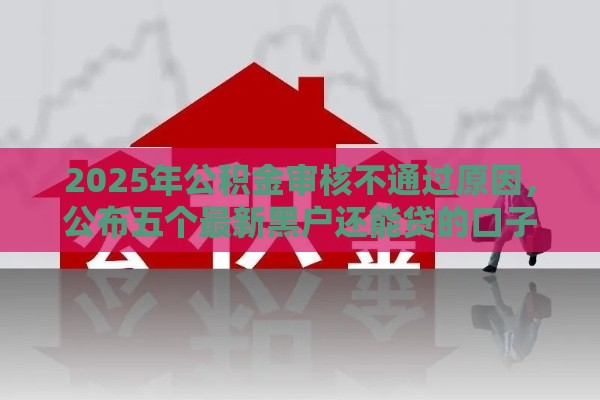 2025年公积金审核不通过原因，公布五个最新黑户还能贷的口子
