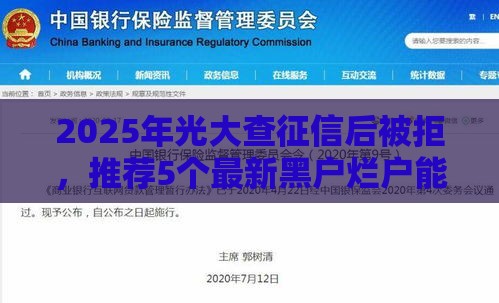 2025年光大查征信后被拒，推荐5个最新黑户烂户能过的购物平台