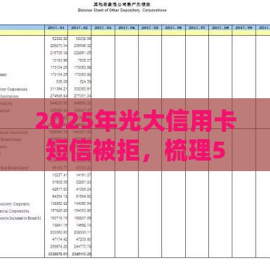 2025年光大信用卡短信被拒，梳理5个最新征信黑网贷多查询多负债高能下款的口子