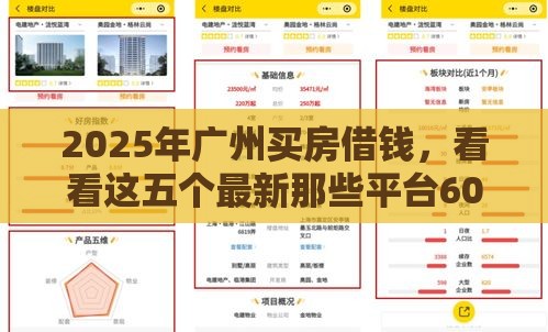 2025年广州买房借钱，看看这五个最新那些平台60—65岁可以借钱