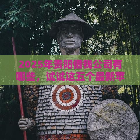 2025年贵阳借钱公司有哪些，试试这五个最新苹果手机id贷款平台