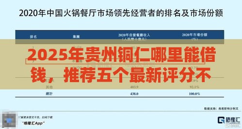 2025年贵州铜仁哪里能借钱，推荐五个最新评分不足征信花可以借的平台