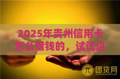 2025年贵州信用卡怎么借钱的，试试这5个最新黑户网贷平台