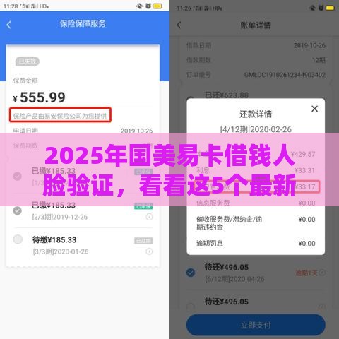 2025年国美易卡借钱人脸验证，看看这5个最新大的网贷平台