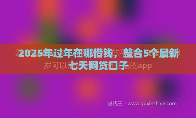 2025年过年在哪借钱，整合5个最新七天网贷口子