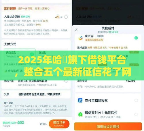 2025年哈啰旗下借钱平台，整合五个最新征信花了网贷平台哪些好下款