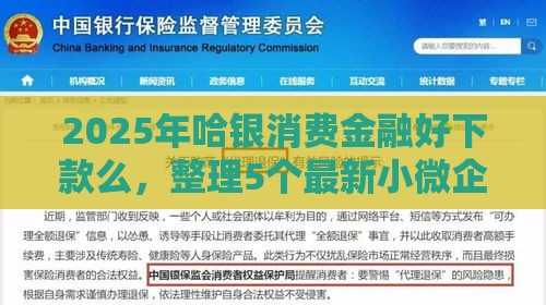 2025年哈银消费金融好下款么，整理5个最新小微企业贷款平台